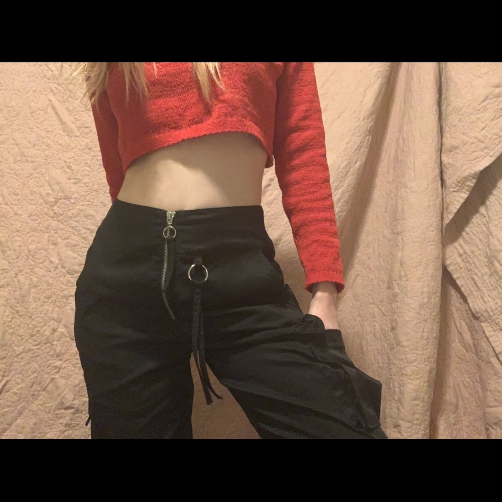 black cargo pants